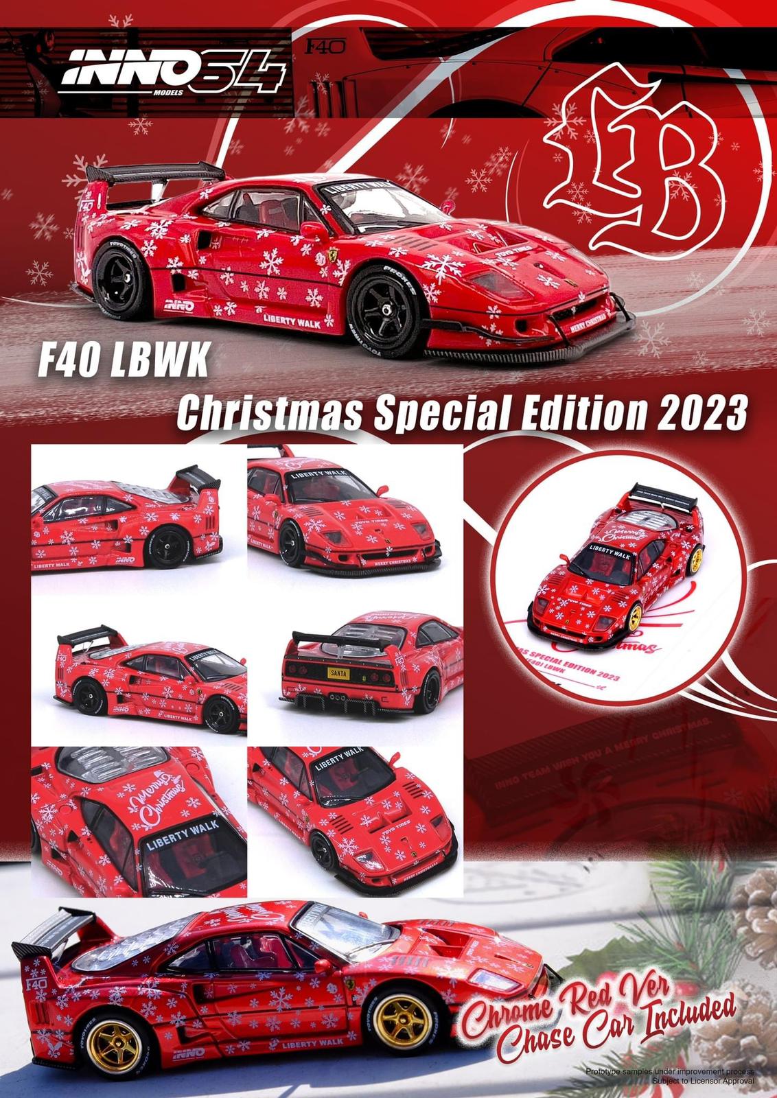 Inno64 LBWK F40 Christmas Special Edition 2023 – JDM Diecast Models