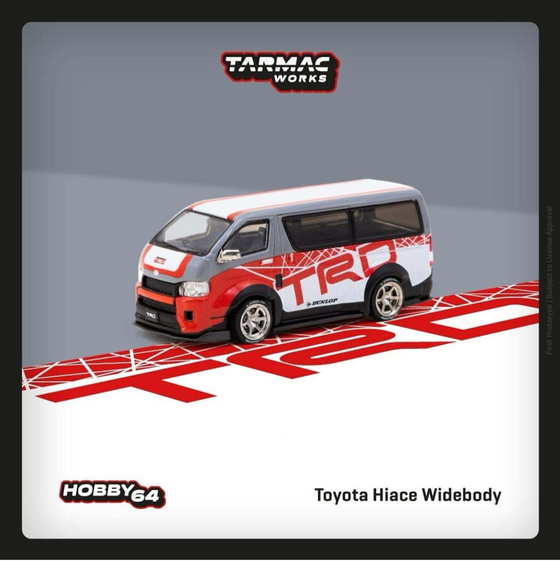 Preorder Tarmac Works T64 038 TRD Toyota Hiace Widebody TRD