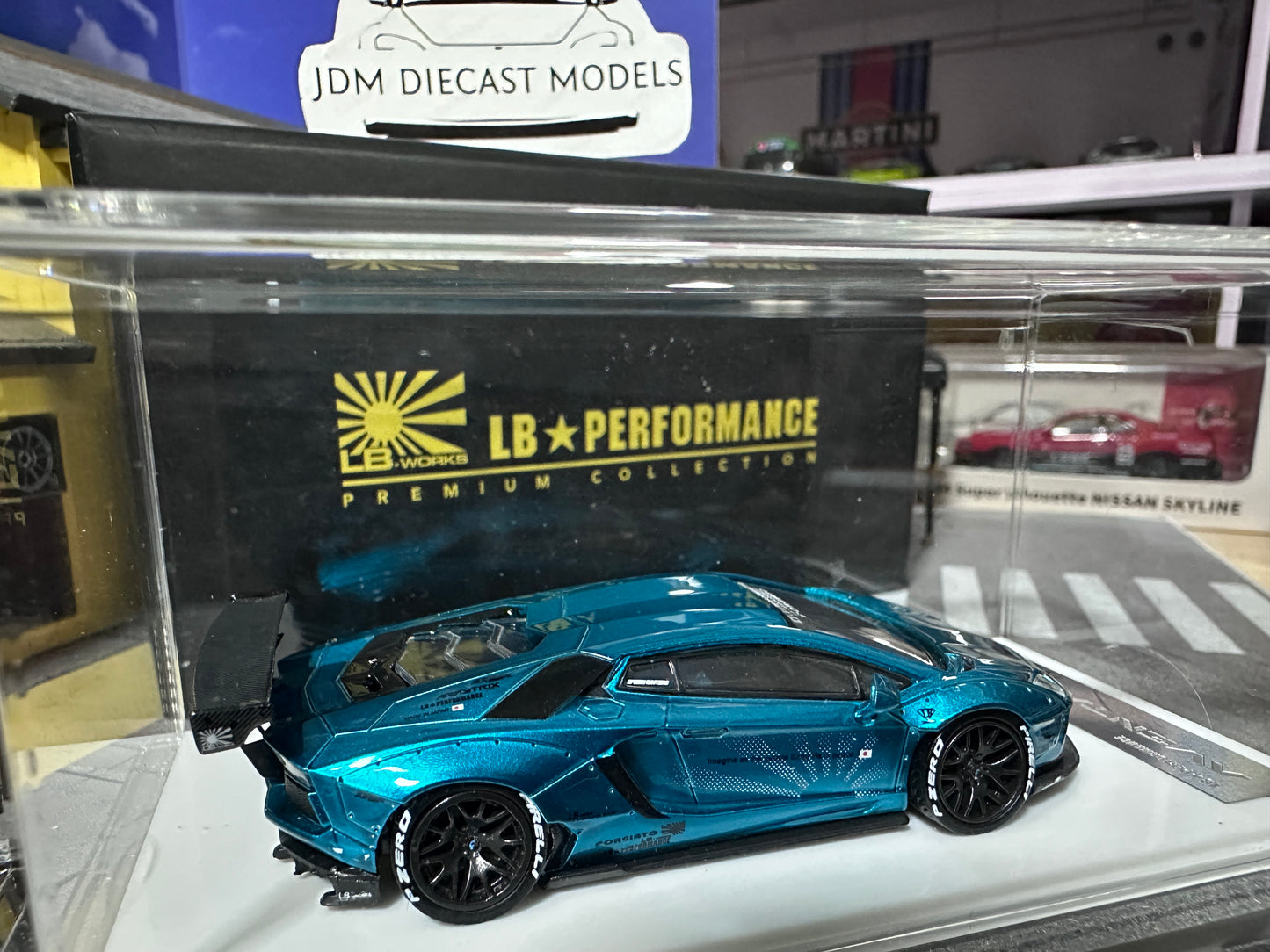 LB PERFORMANCE 1:64 LIBERTY WALK LB-WORKS Aventador LP700 40th Anniversary Blue Resin