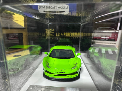 LB PERFORMANCE 1:64 LIBERTY WALK LB-WORKS Huracan LP610 Green Resin