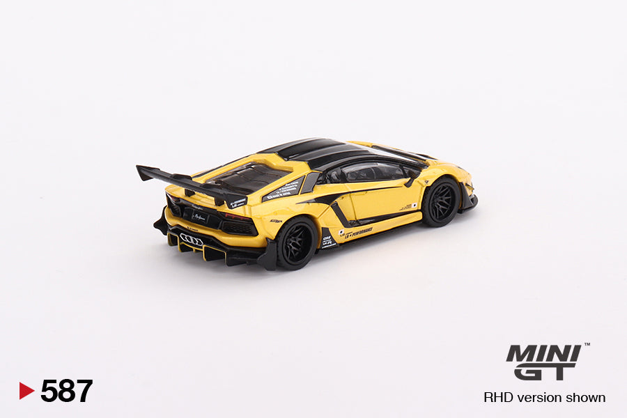 Mini GT LB WORKS Lamborghini Aventador Limited Edition Yellow 2023 Hon JDM Diecast Models