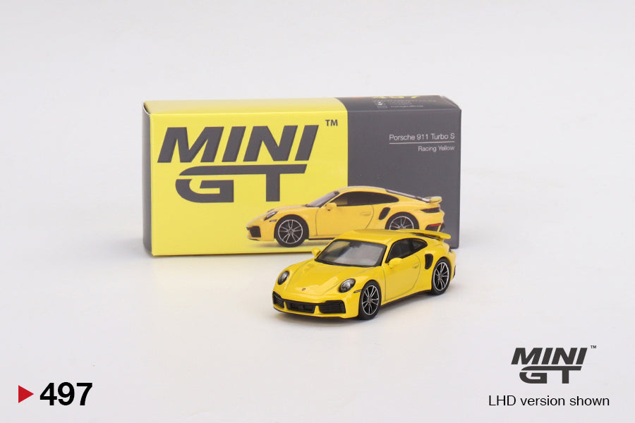 MiniGT Porsche 911 Turbo S Racing Yellow