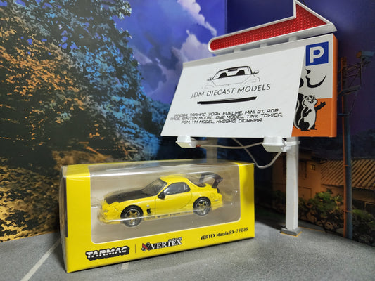 Tarmac Works Vertex Mazda RX-7 FD3S Yellow Metallic T64-022-YL