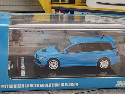 INNO 1/64 Die-Cast MITSUBISHI LANCER EVOLUTION IX WAGON BLUE