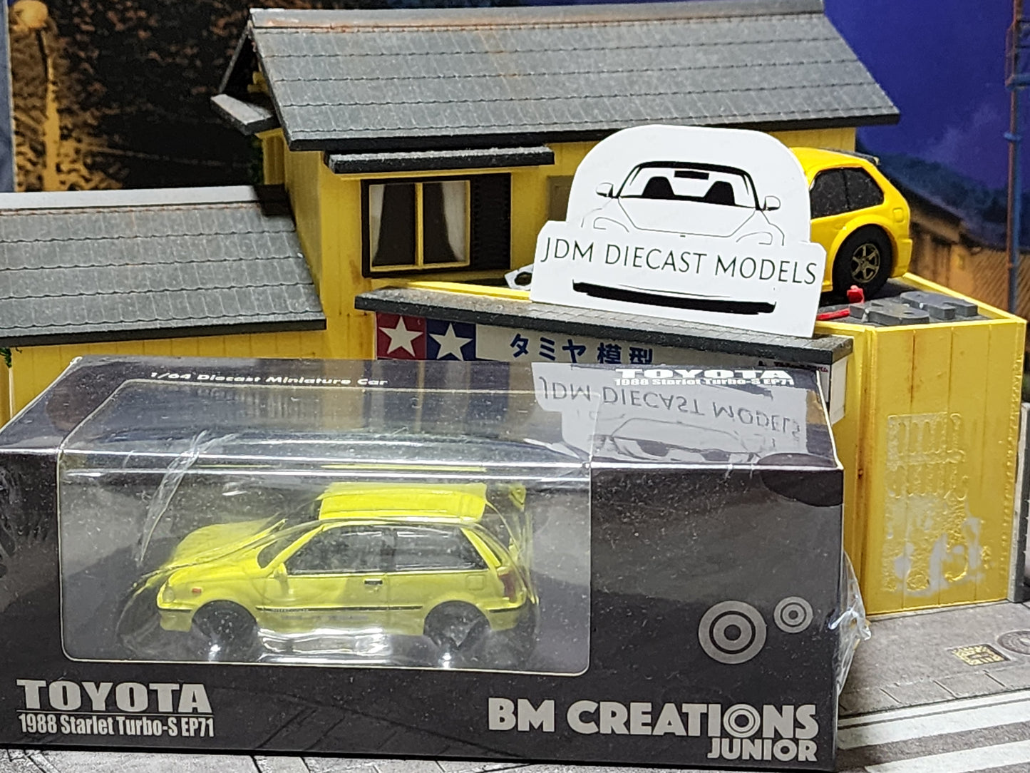 BM Creations Toyota 1988 Starlet Turbo S EP71 Yellow 64B0258