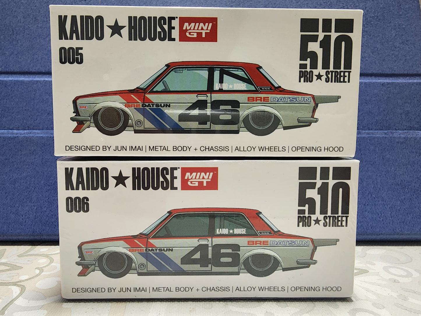 Kaido House KHMG005/006 510 Pro Street Datsun BRE MiniGT Set