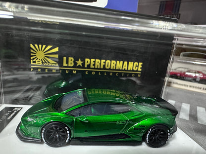 LB PERFORMANCE 1:64 LIBERTY WALK LB-WORKS Huracan LP610 Candy Green Resin