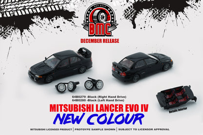 BM Creations Mitsubishi Lancer Evolution IV Black 64B0279