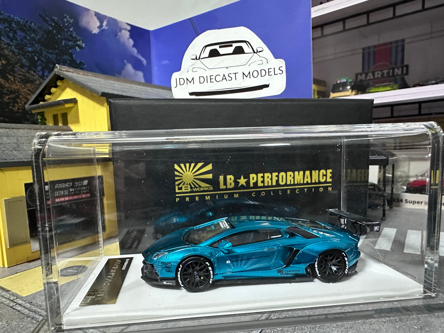 LB PERFORMANCE 1:64 LIBERTY WALK LB-WORKS Aventador LP700 40th Anniversary Blue Resin