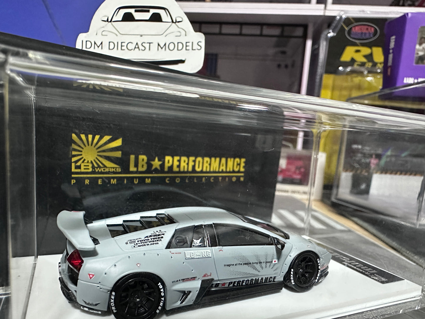 LB PERFORMANCE 1:64 LIBERTY WALK LB-WORKS Murcielago LP670 Grey Resin