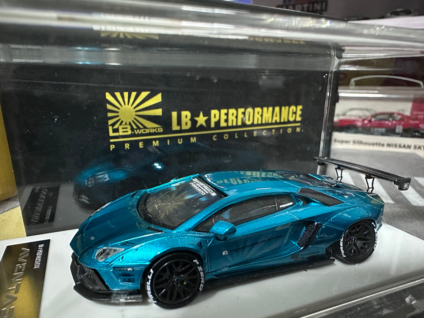 LB PERFORMANCE 1:64 LIBERTY WALK LB-WORKS Aventador LP700 40th Anniversary Blue Resin