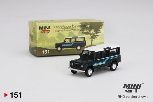 Mini GT Land Rover Defender 110 1985 County Station Wagon Grey