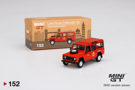 Mini GT Land Rover Defender 110 UK Royal Mail Post Bus