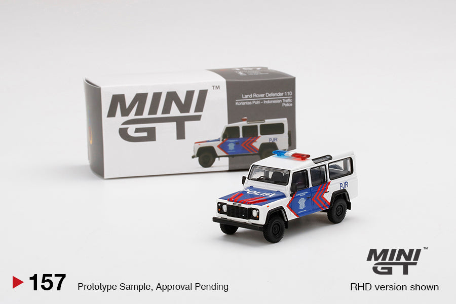 Mini GT Land Rover Defender 110 Korlantas Polri – Indonesian Traffic Police EMS Exclusive