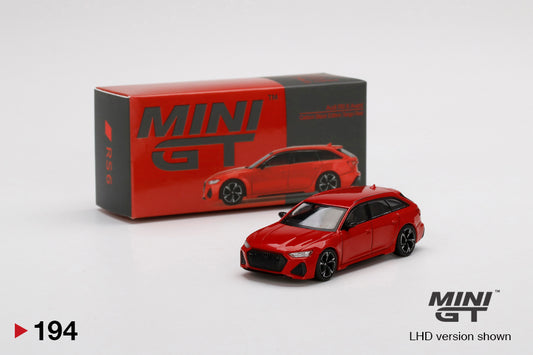 Mini GT Audi RS6 Avant Carbon Black Edition Tango Red