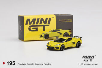 Mini GT Chevrolet Corvette Stingray Accelerate Yellow Metallic