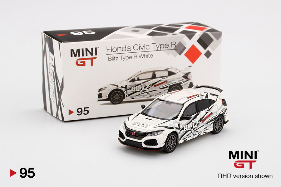 Mini GT Honda Civic Type R (FK8) Blitz Type R White