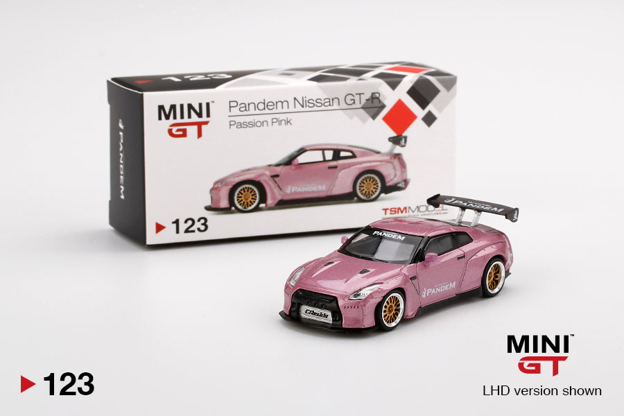 Mini GT Pandem Nissan GT-R (R35) Passion Pink GT Wing