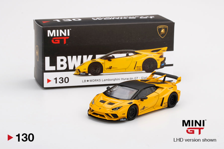 Mini GT LB★WORKS Lamborghini Huracán GT - Giallo Auge Mijo Exclusive Blister