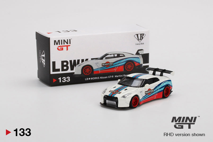 Mini GT LB★WORKS Nissan GT-R (R35) Martini Racing Type 1, Rear Wing Ver 1