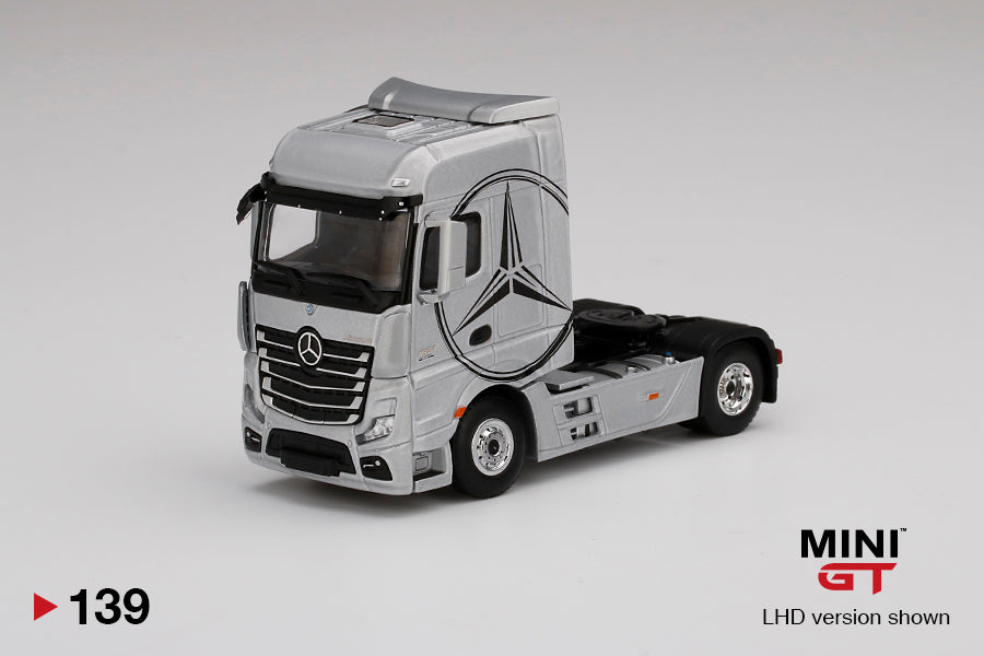 Mini GT Mercedes-Benz Actros Silver w/ Black Mercedes Logo