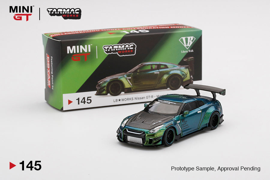 Mini GT LB★WORKS Nissan GT-R (R35) Magic Green Type 2, Rear Wing Ver 3