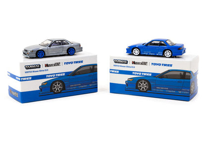 Preorder Chase Tarmac Works VERTEX Nissan Silvia S13 Blue Metallic Toyo Tires T64G-025-BL