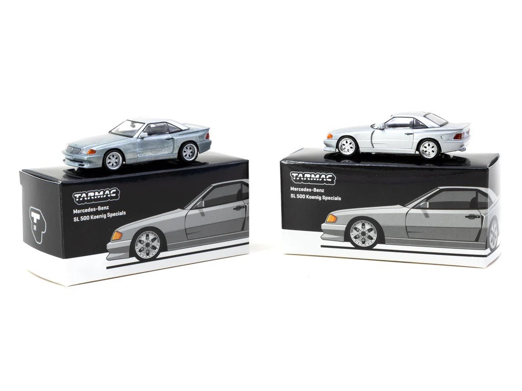 Preorder Chase Tarmac Works Global 64 Mercedes Benz SL 500 Koenig Specials Silver T64G-045-SL