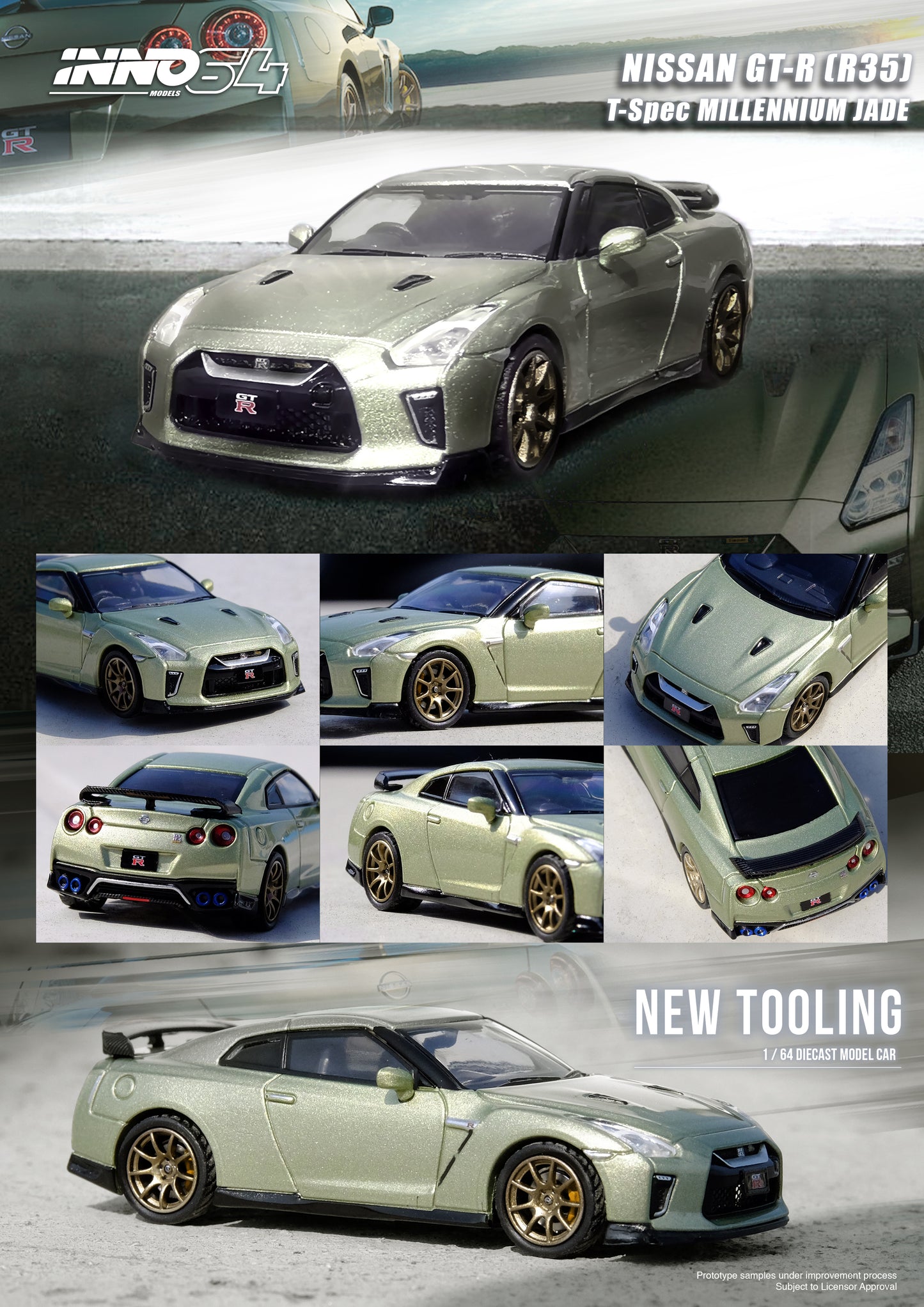 Inno64 Nissan GT-R (R35) Millennium Jade